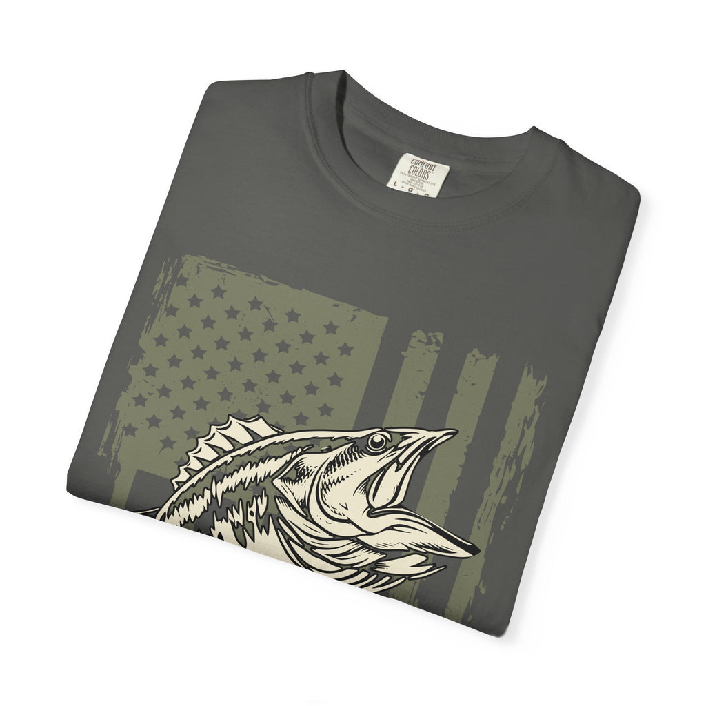 American Flag Largemouth Bass Fishing Shirt