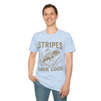 Striped Bass Fishing T-Shirt — "Stripes Look Good" Vintage Fish Tee
