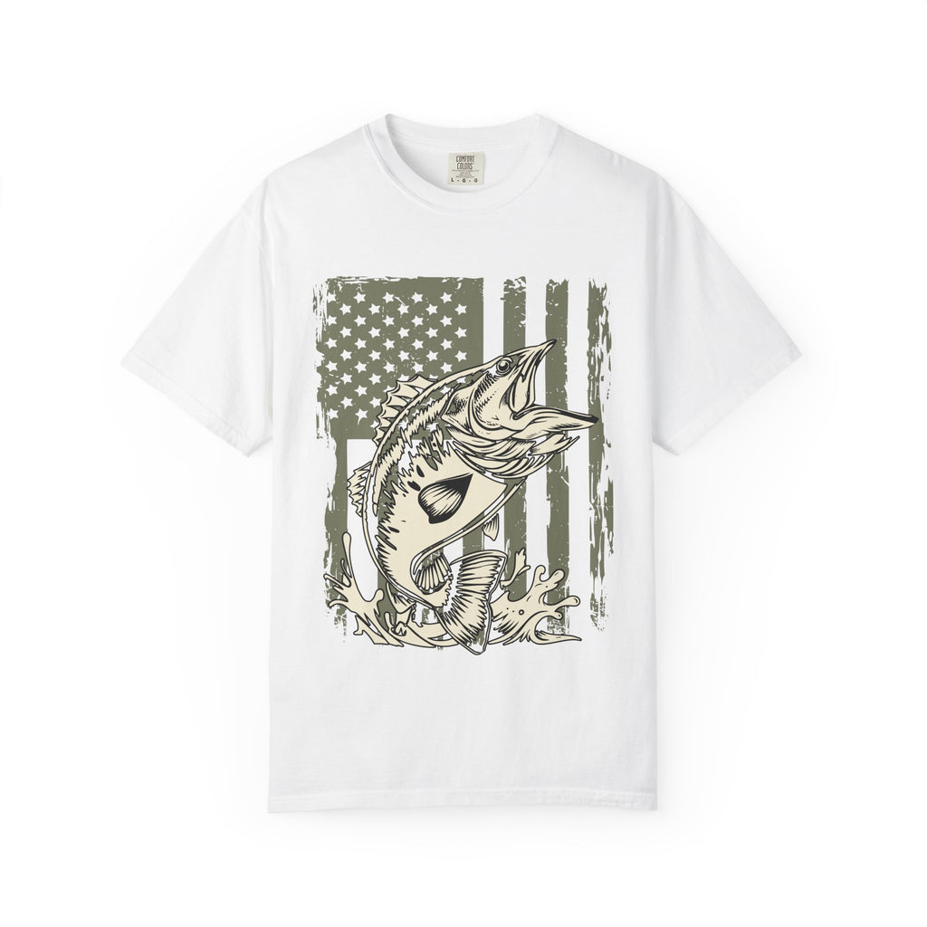 American Flag Largemouth Bass Fishing Shirt