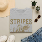 Striped Bass Fishing T-Shirt — "Stripes Look Good" Vintage Fish Tee