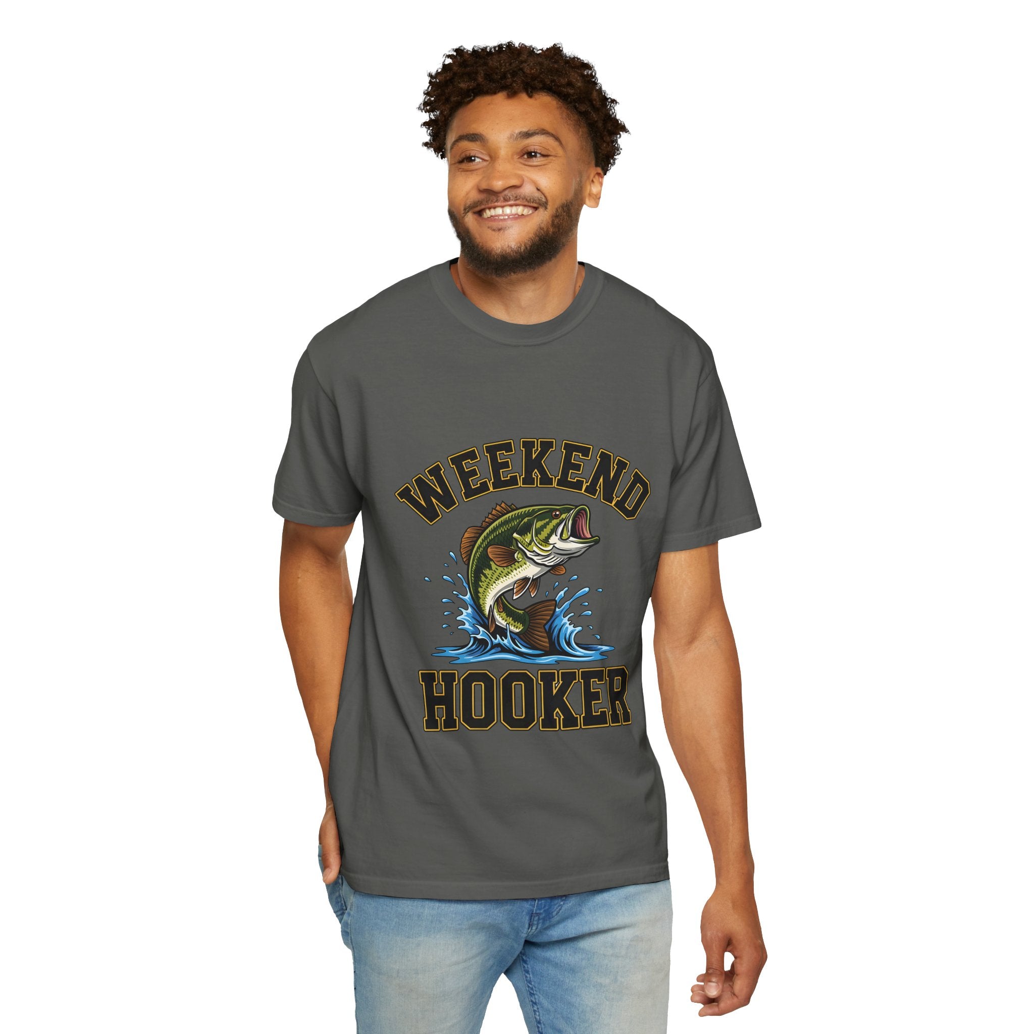 Weekend Hooker Fishing T-Shirt — Bass Graphic Tee for Anglers