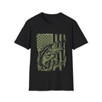American Flag Bass Fishing T-Shirt
