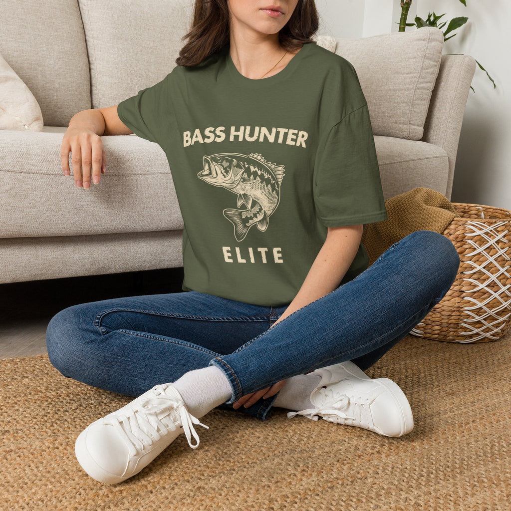 Bass Hunter Elite Vintage Fishing Angler T-Shirt