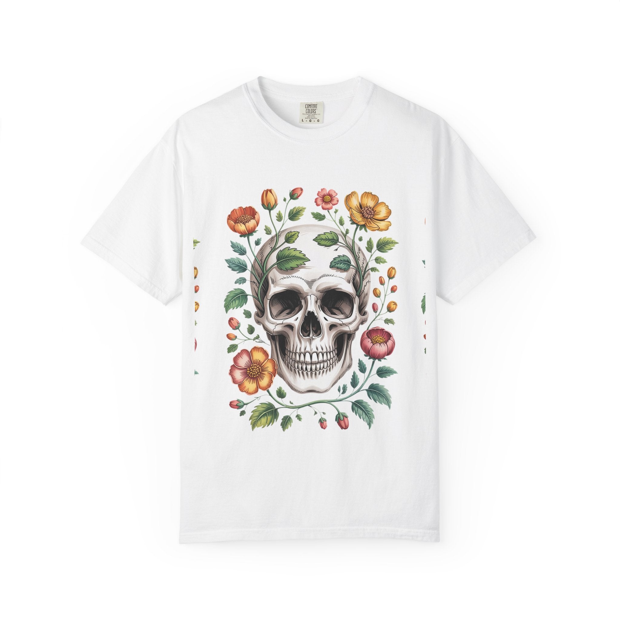 Floraler Totenkopf – Gotische Botanische Kunst