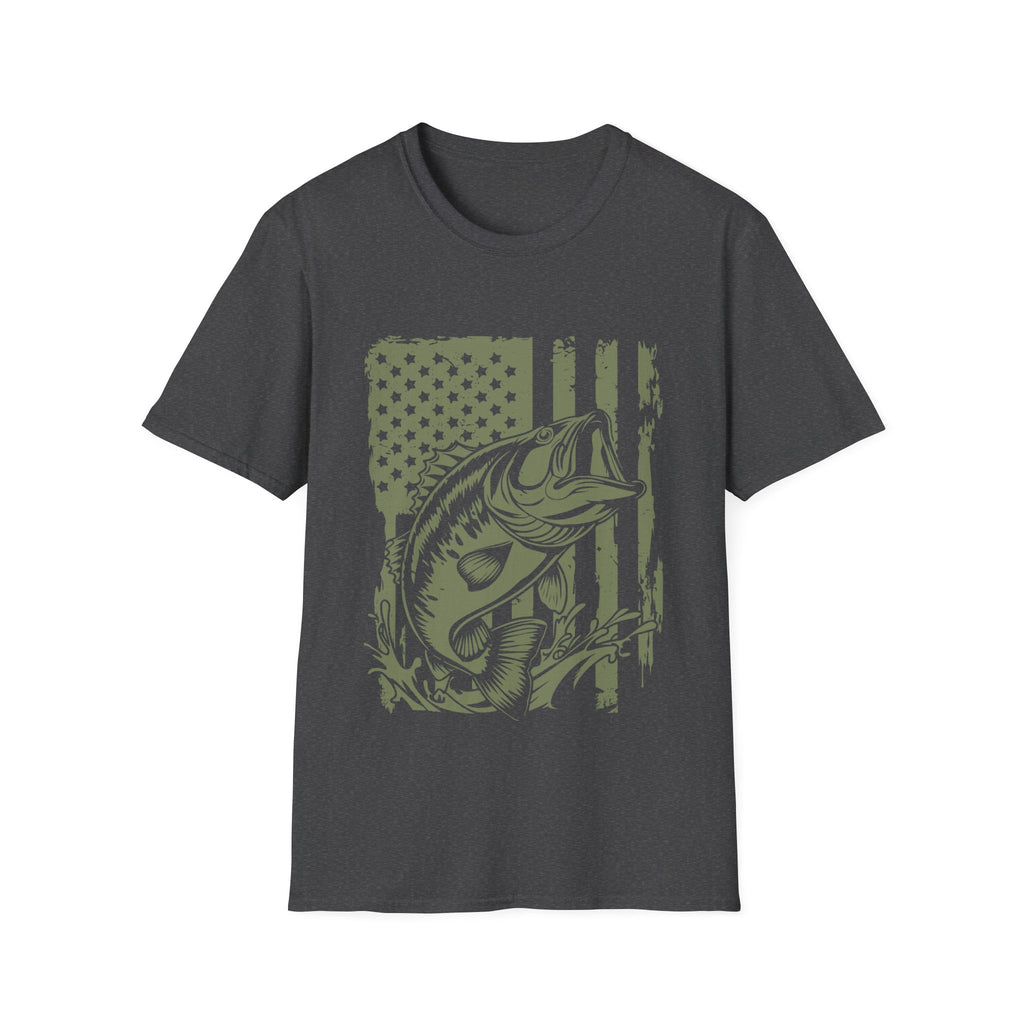 American Flag Bass Fishing T-Shirt
