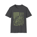 American Flag Bass Fishing T-Shirt
