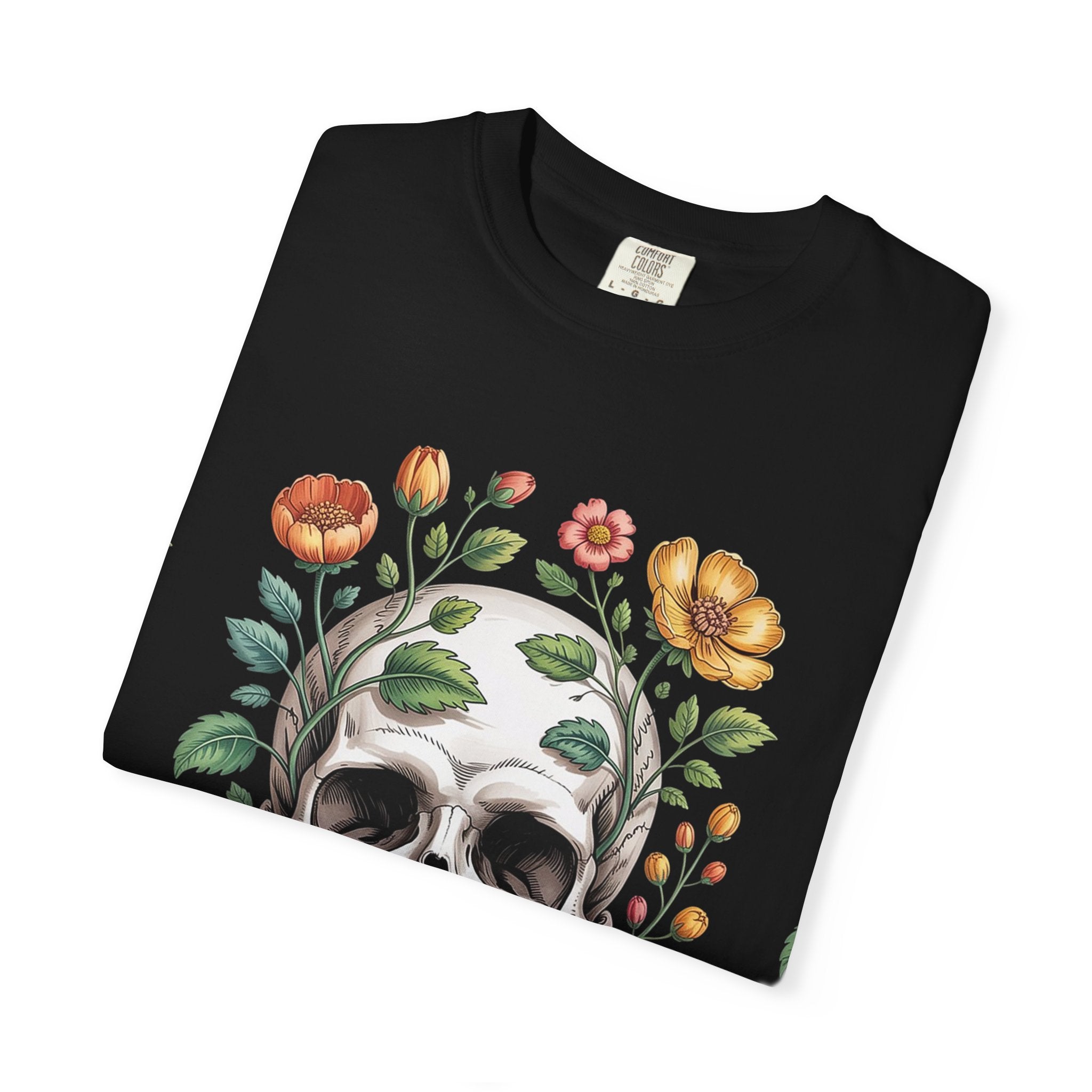 Floraler Totenkopf – Gotische Botanische Kunst