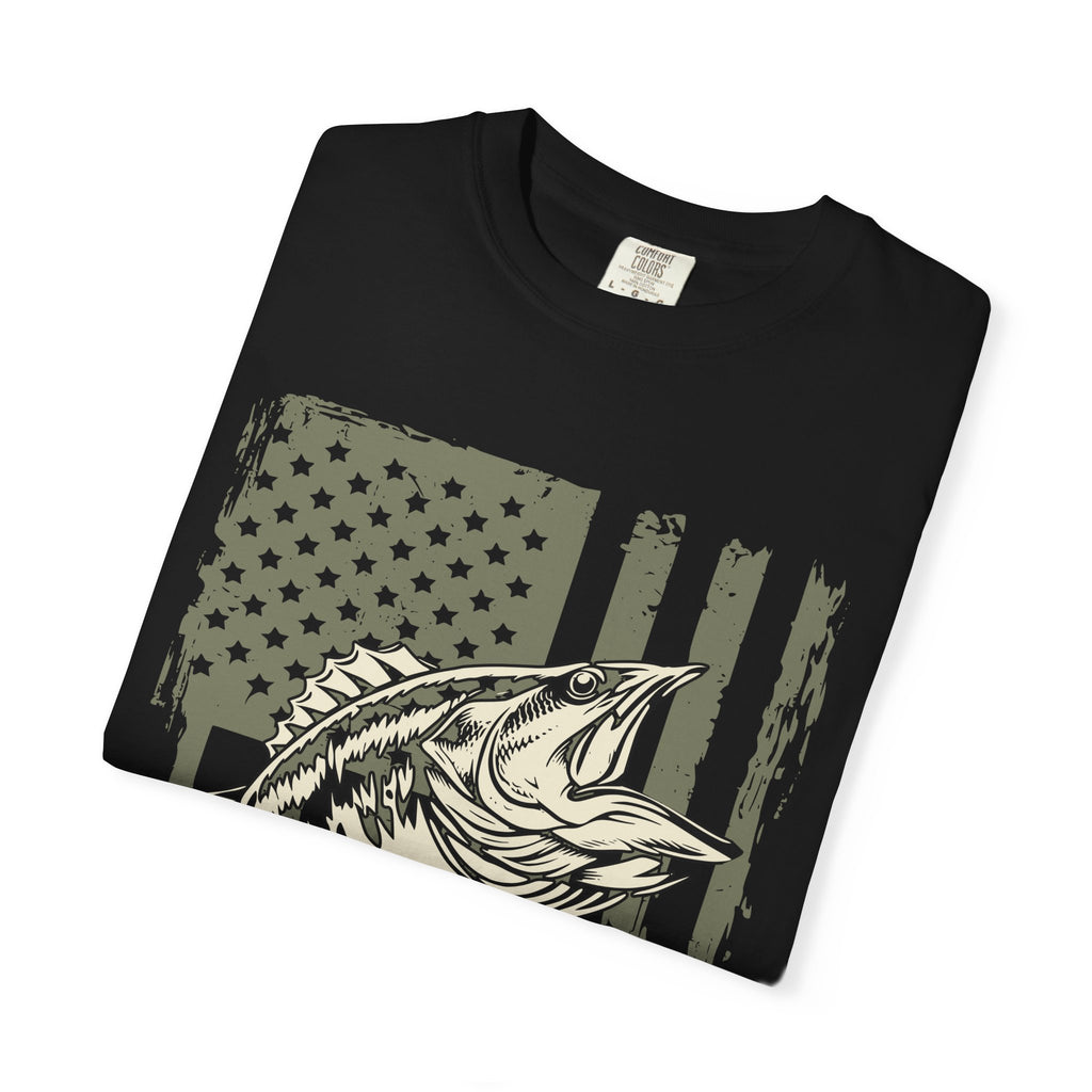 American Flag Largemouth Bass Fishing Shirt