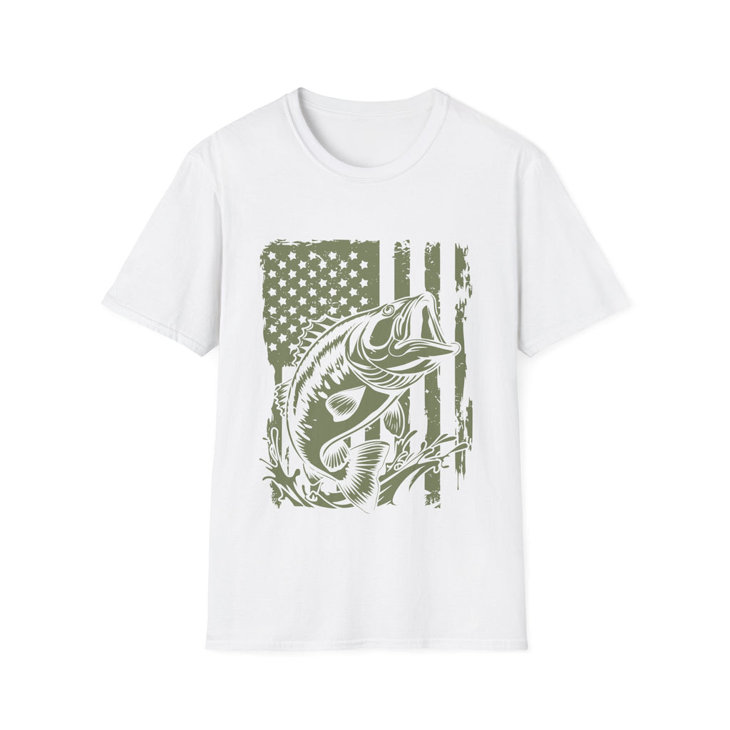 American Flag Bass Fishing T-Shirt