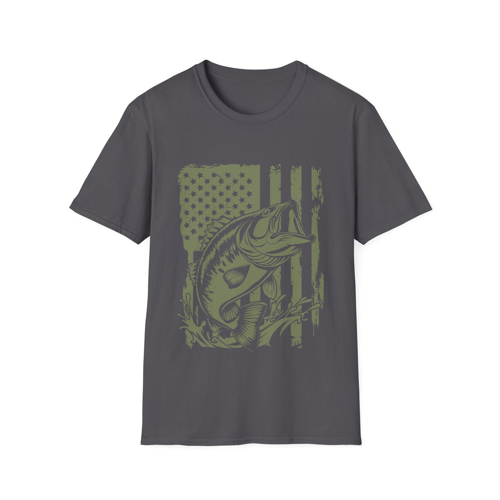 American Flag Bass Fishing T-Shirt