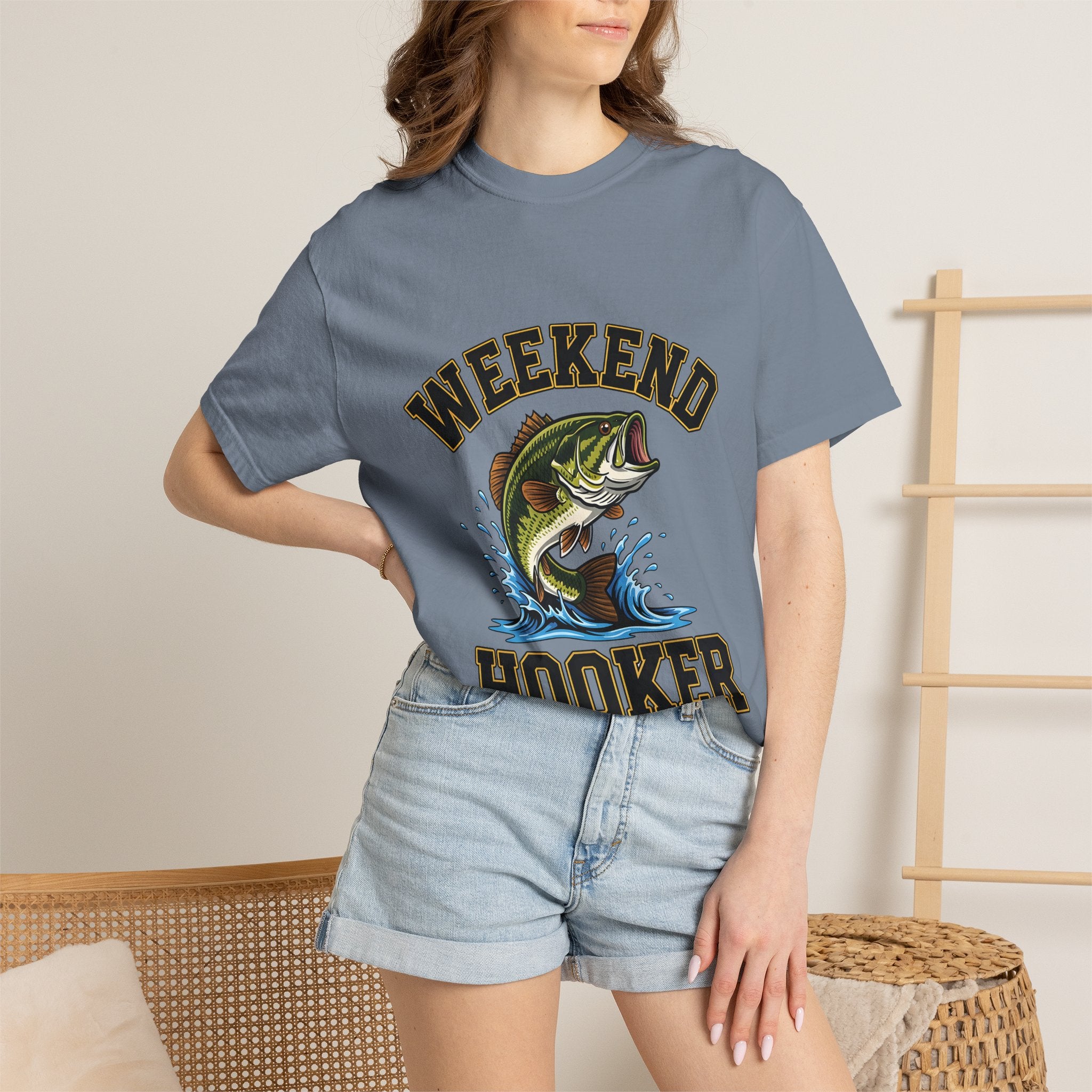 Weekend Hooker Fishing T-Shirt — Bass Graphic Tee for Anglers