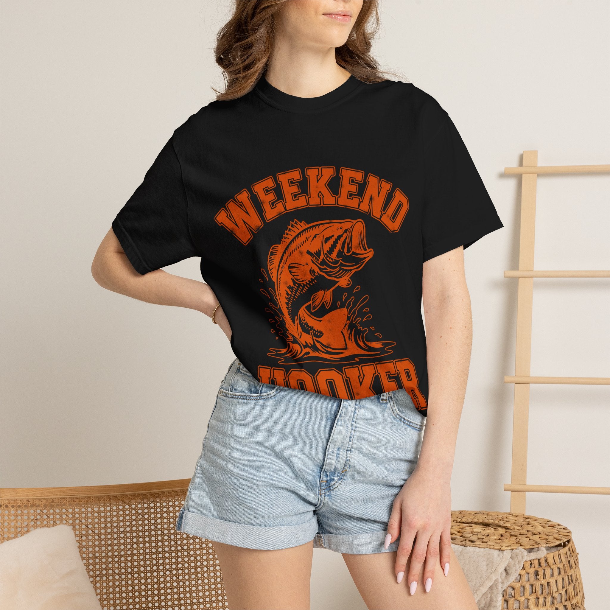 Weekend Hooker Fishing T-Shirt — Bass Graphic Tee for Anglers