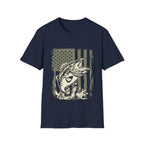 American Flag Bass Fishing T-Shirt – Patriotic Angler