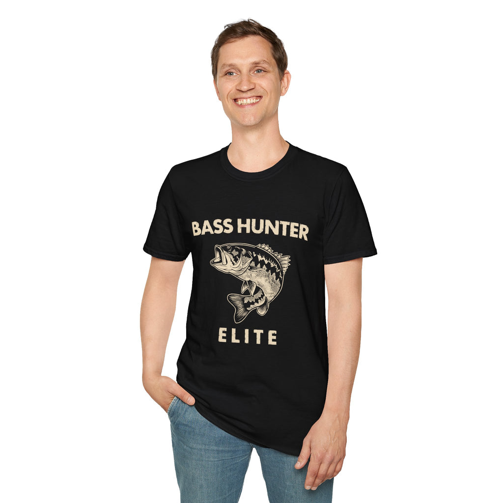 Bass Hunter Elite Vintage Fishing Angler T-Shirt
