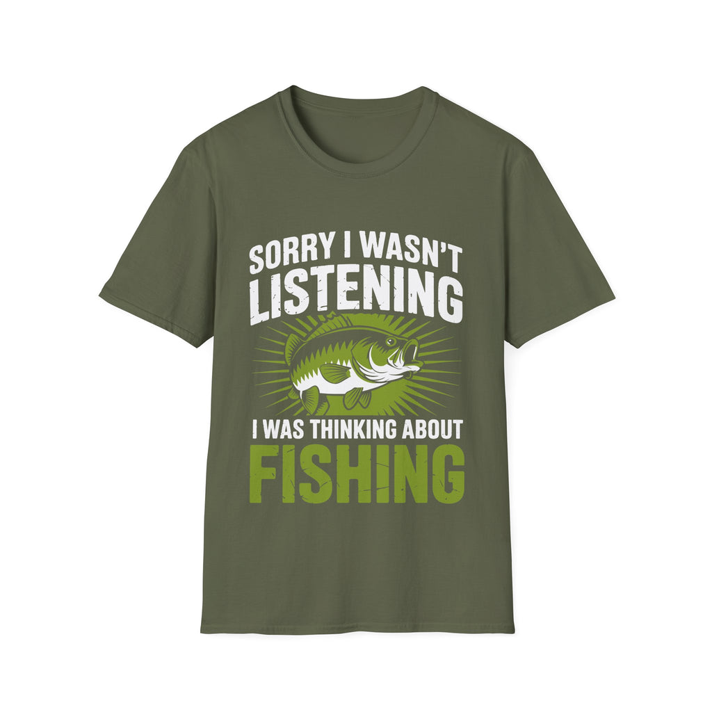 Thinking About Fishing Funny T-Shirt