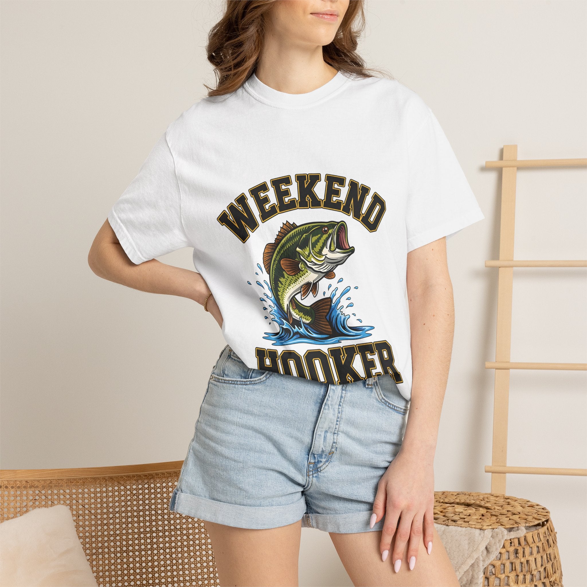 Weekend Hooker Fishing T-Shirt — Bass Graphic Tee for Anglers