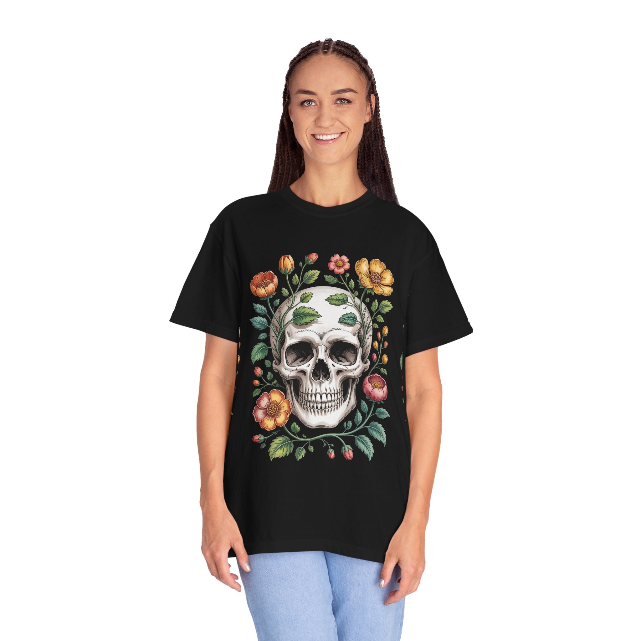 Floraler Totenkopf – Gotische Botanische Kunst