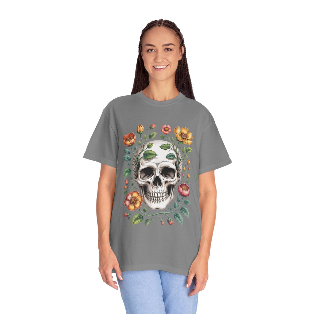 Floraler Totenkopf – Gotische Botanische Kunst