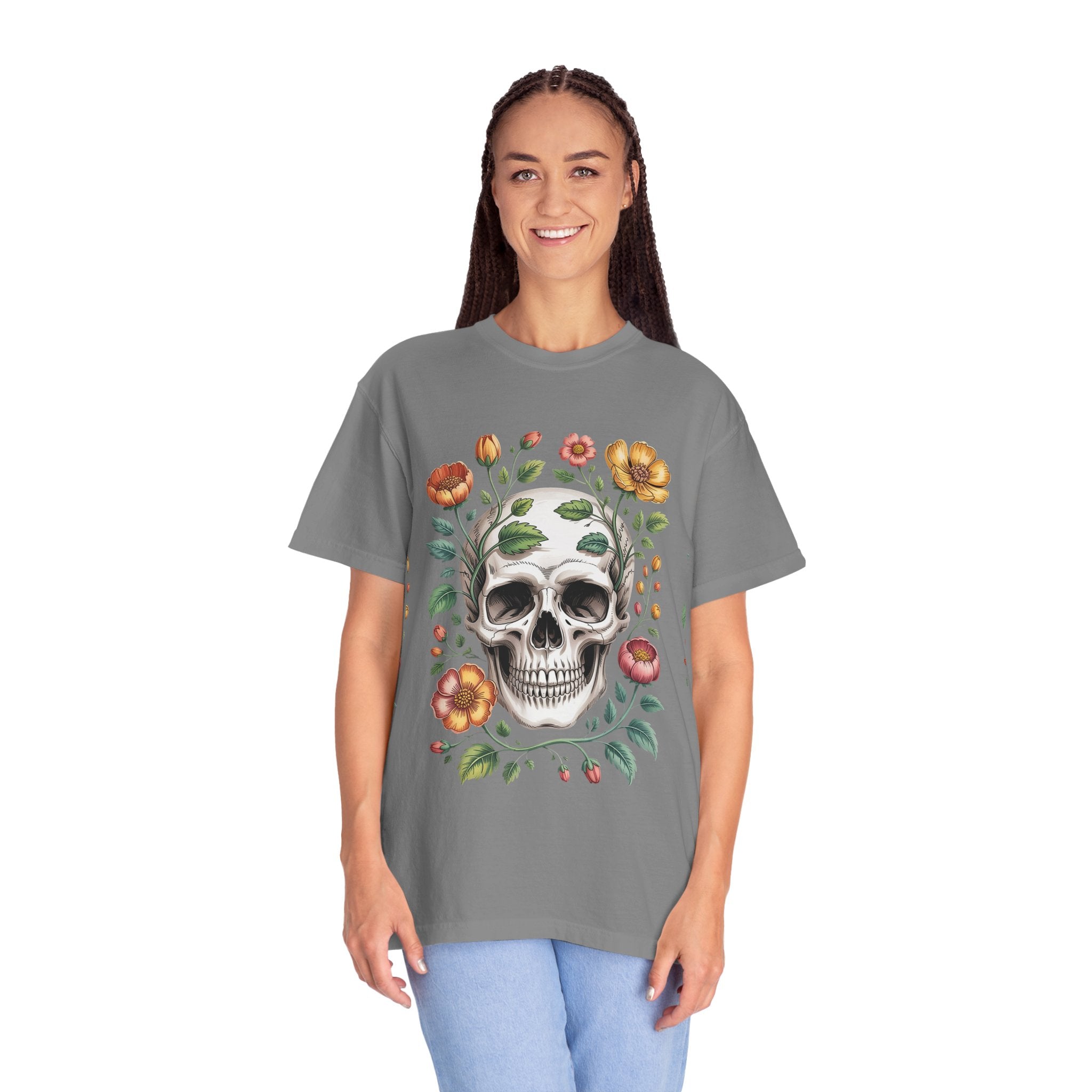 Floraler Totenkopf – Gotische Botanische Kunst