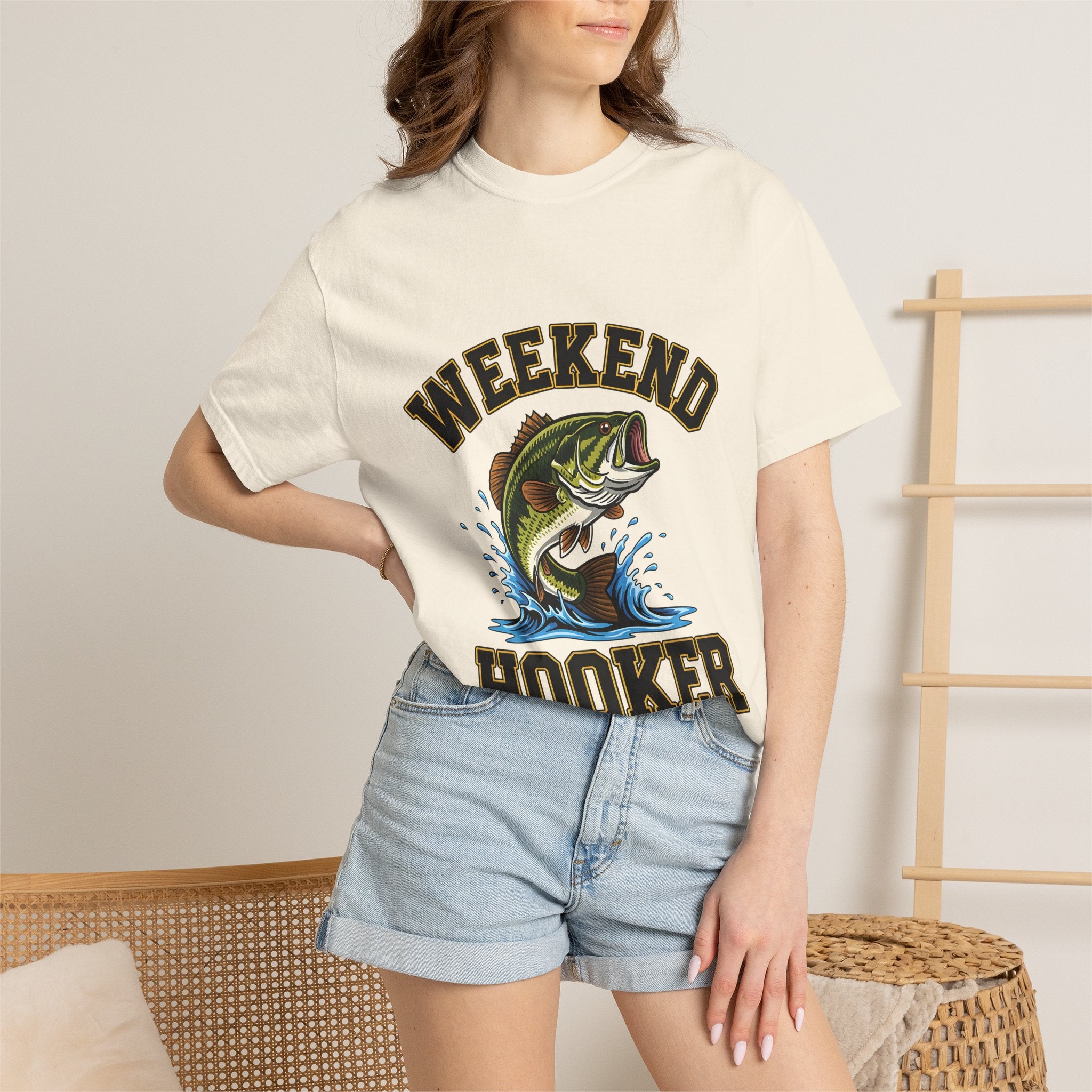 Weekend Hooker Fishing T-Shirt — Bass Graphic Tee for Anglers