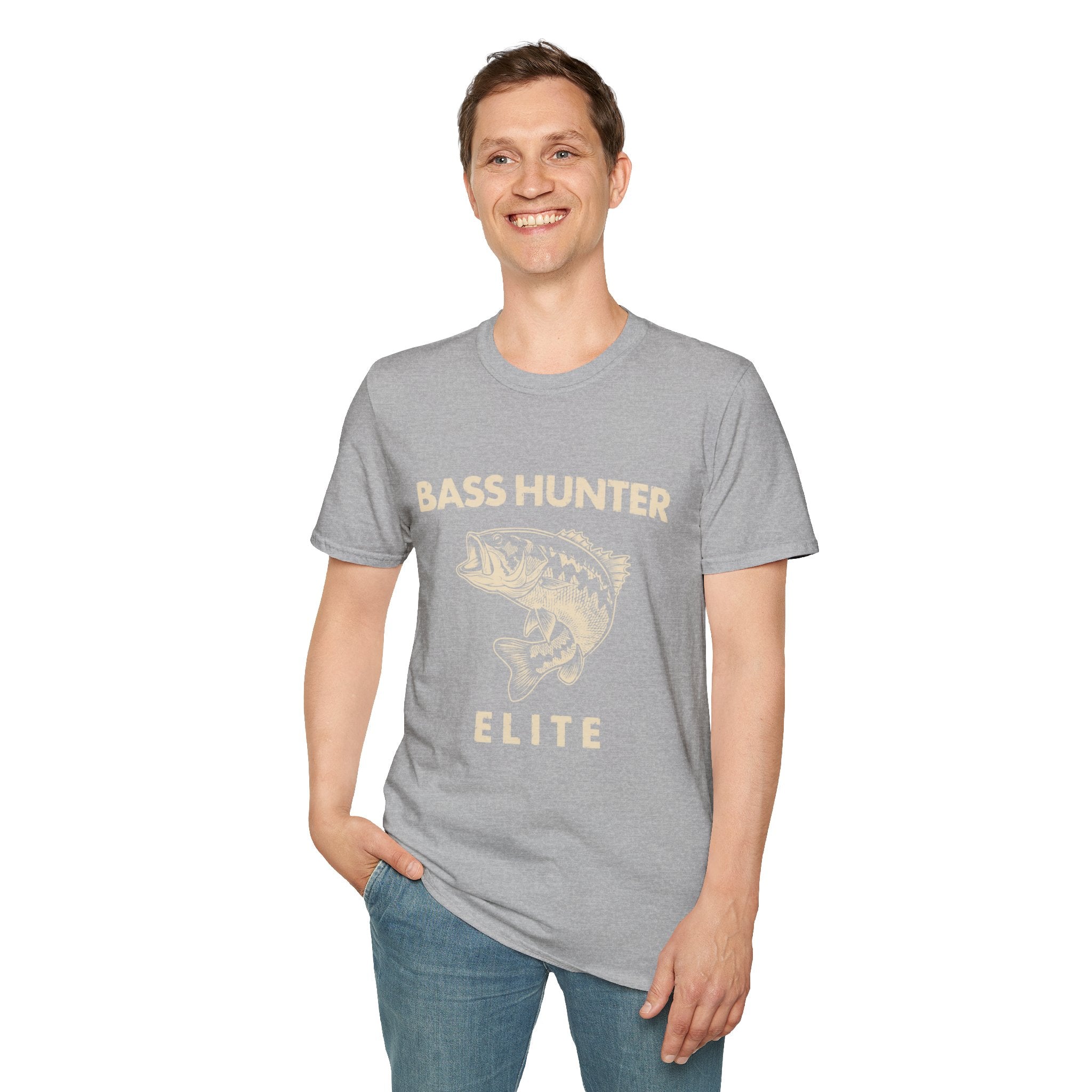 Bass Hunter Elite Vintage Fishing Angler T-Shirt