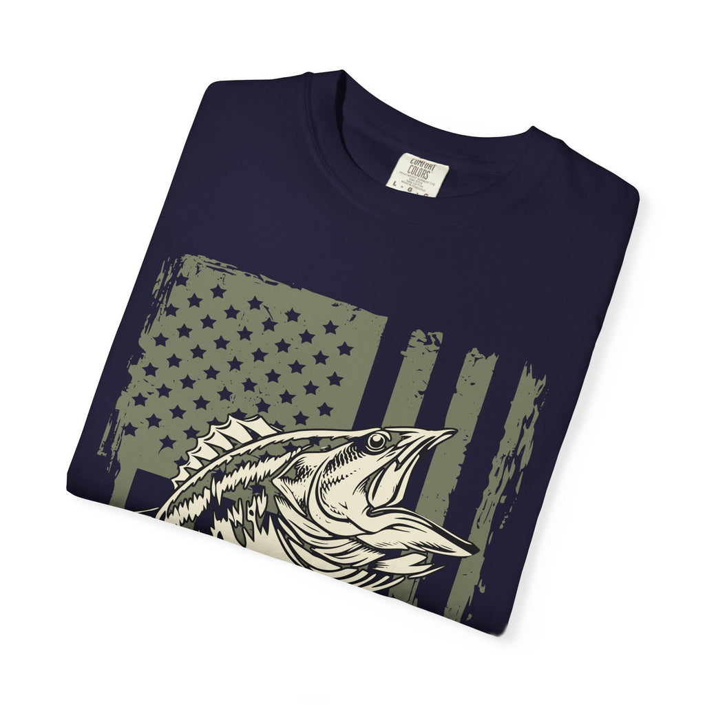 American Flag Largemouth Bass Fishing Shirt