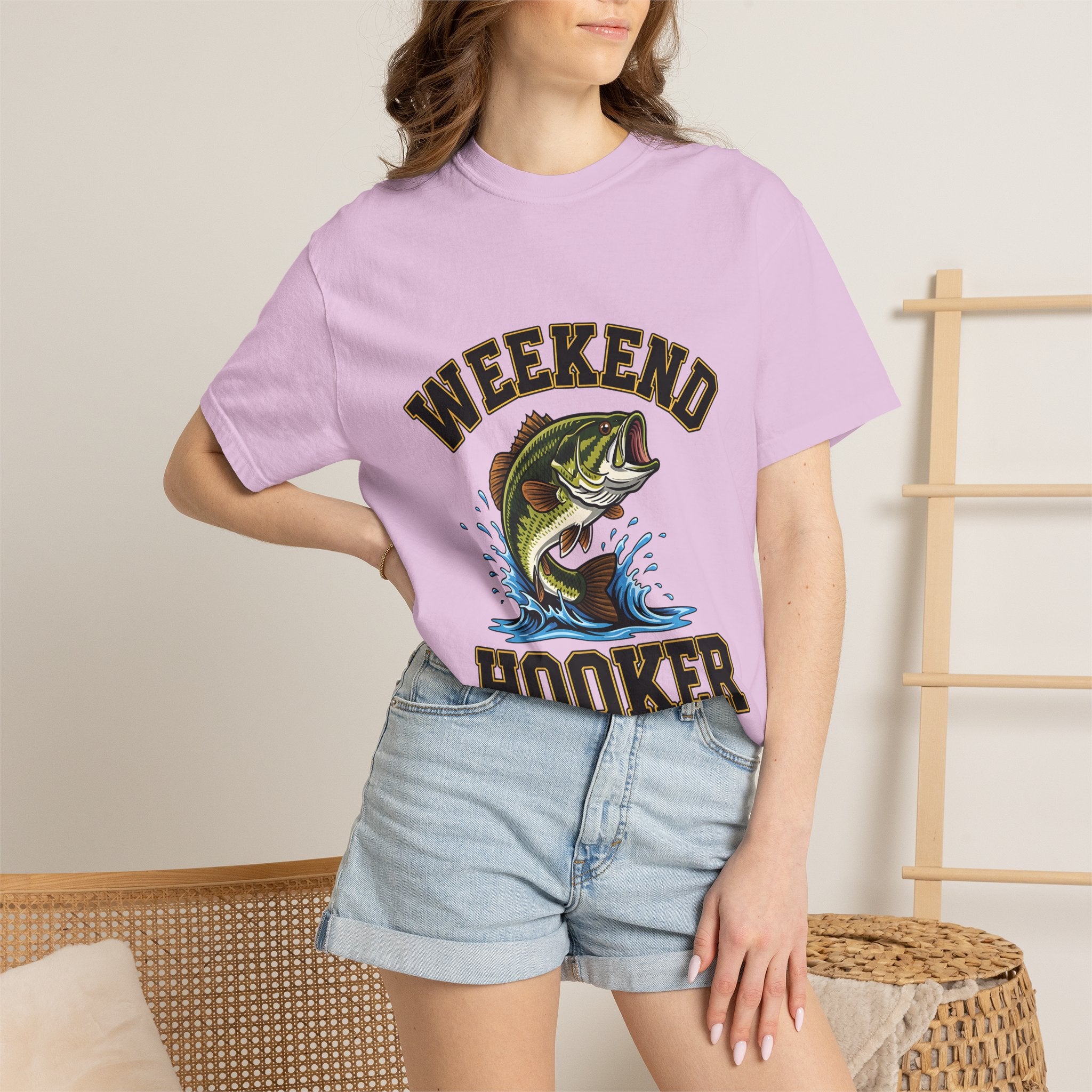 Weekend Hooker Fishing T-Shirt — Bass Graphic Tee for Anglers