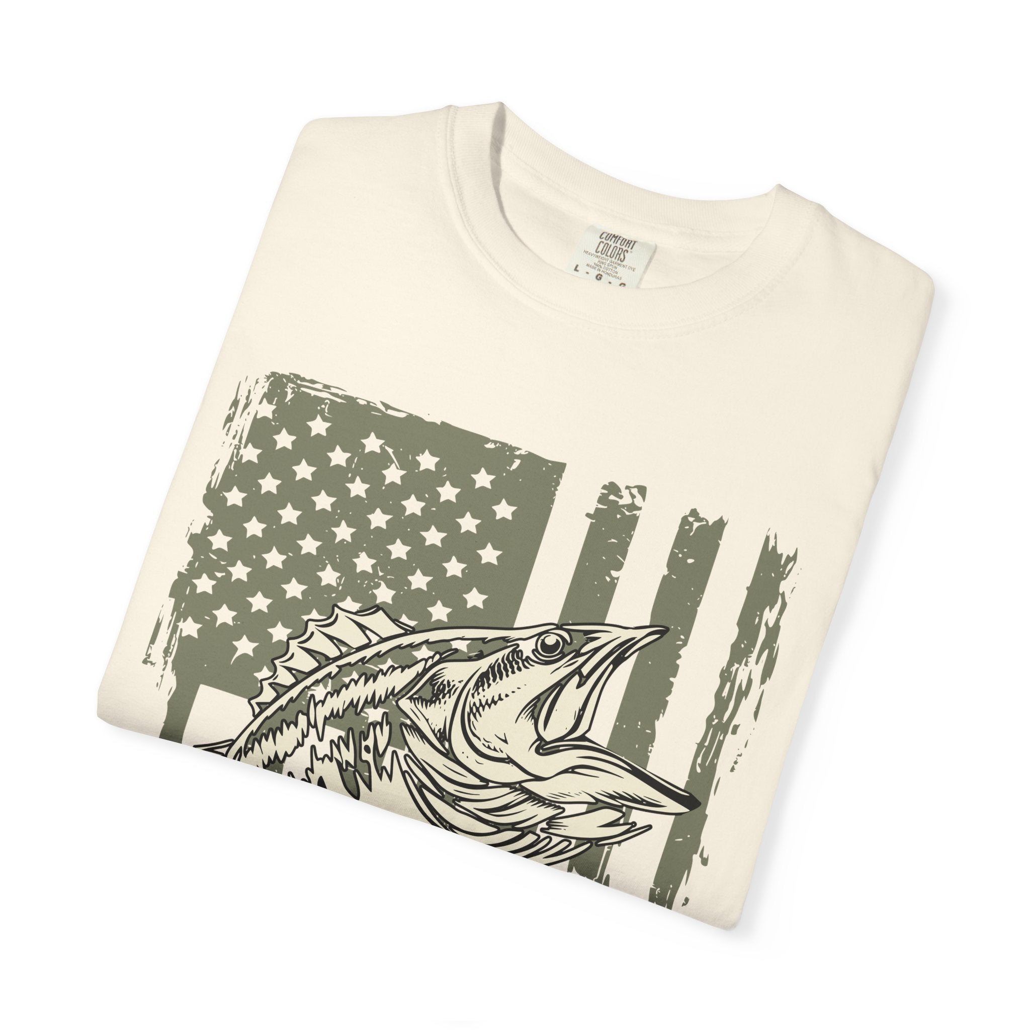American Flag Largemouth Bass Fishing Shirt