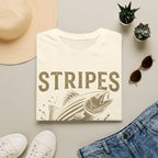 Striped Bass Fishing T-Shirt — "Stripes Look Good" Vintage Fish Tee