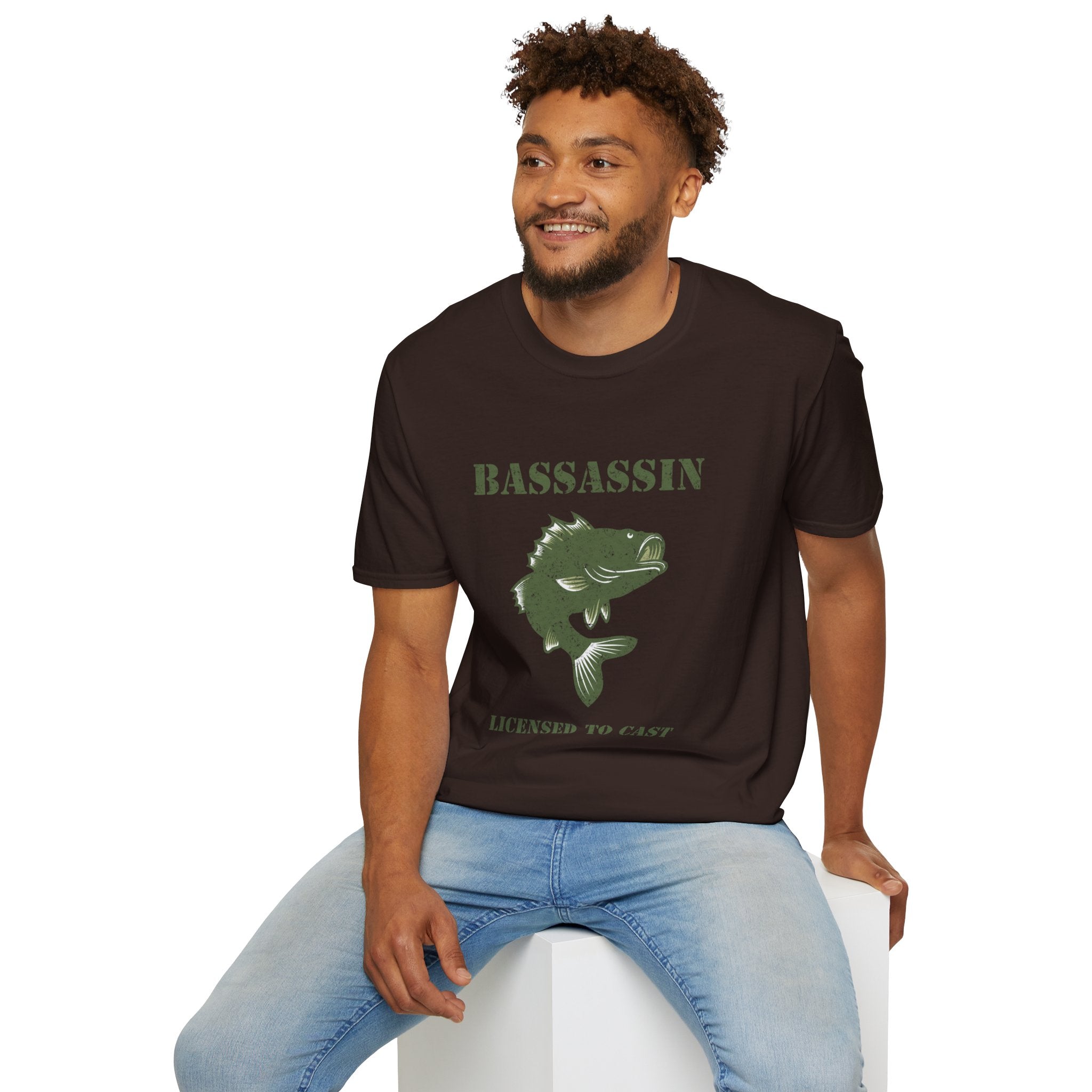 American Flag Bass Fishing T-Shirt