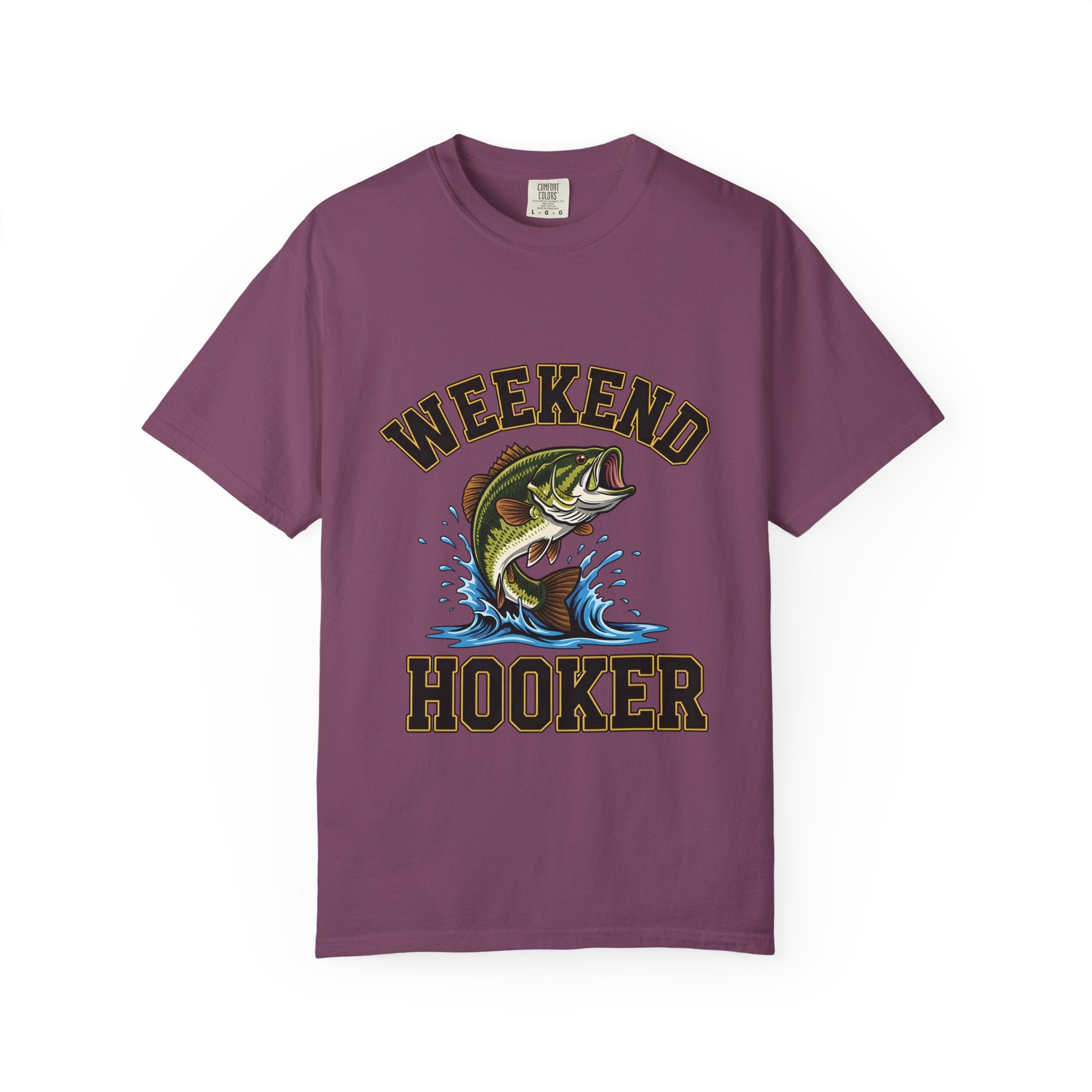 Weekend Hooker Fishing T-Shirt — Bass Graphic Tee for Anglers