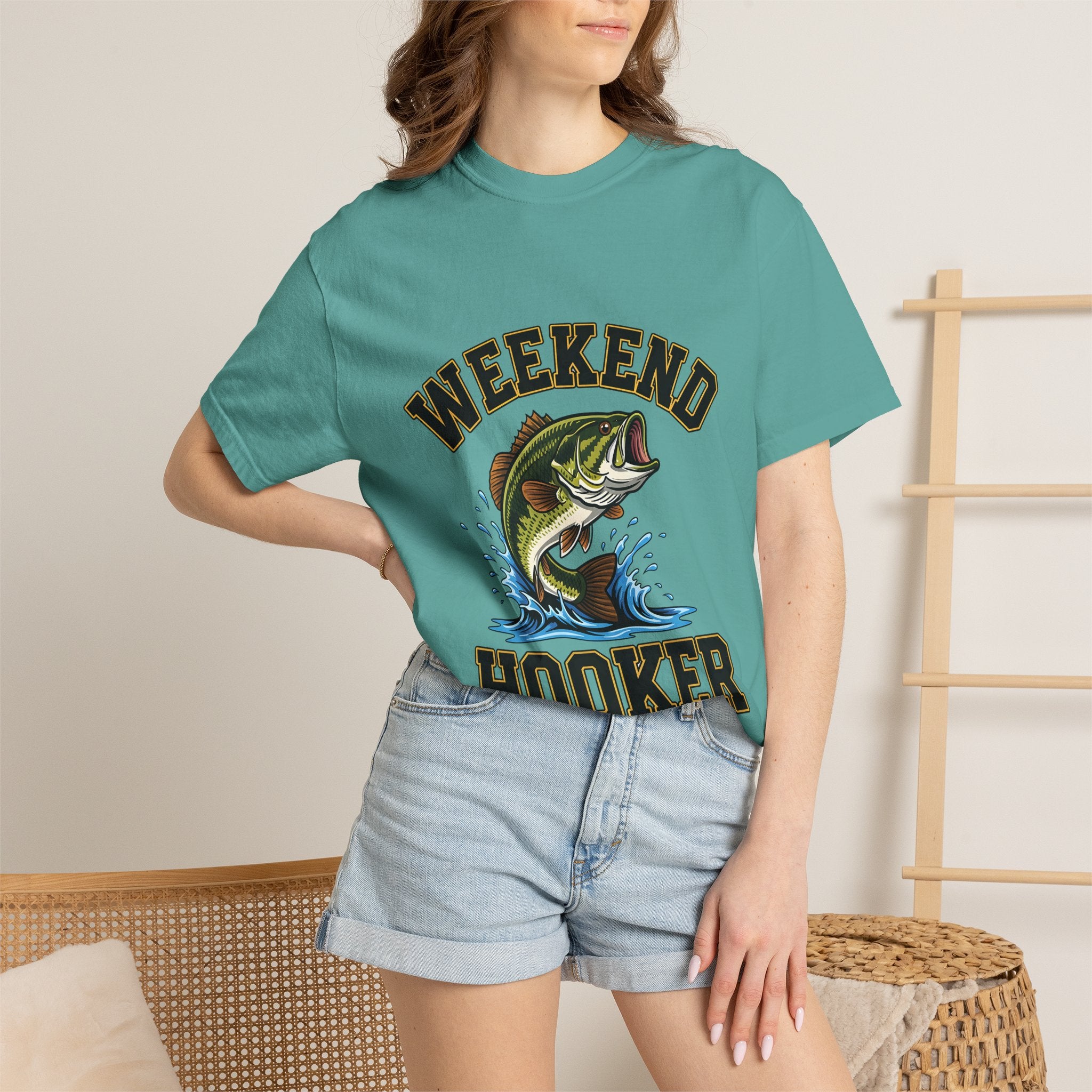 Weekend Hooker Fishing T-Shirt — Bass Graphic Tee for Anglers