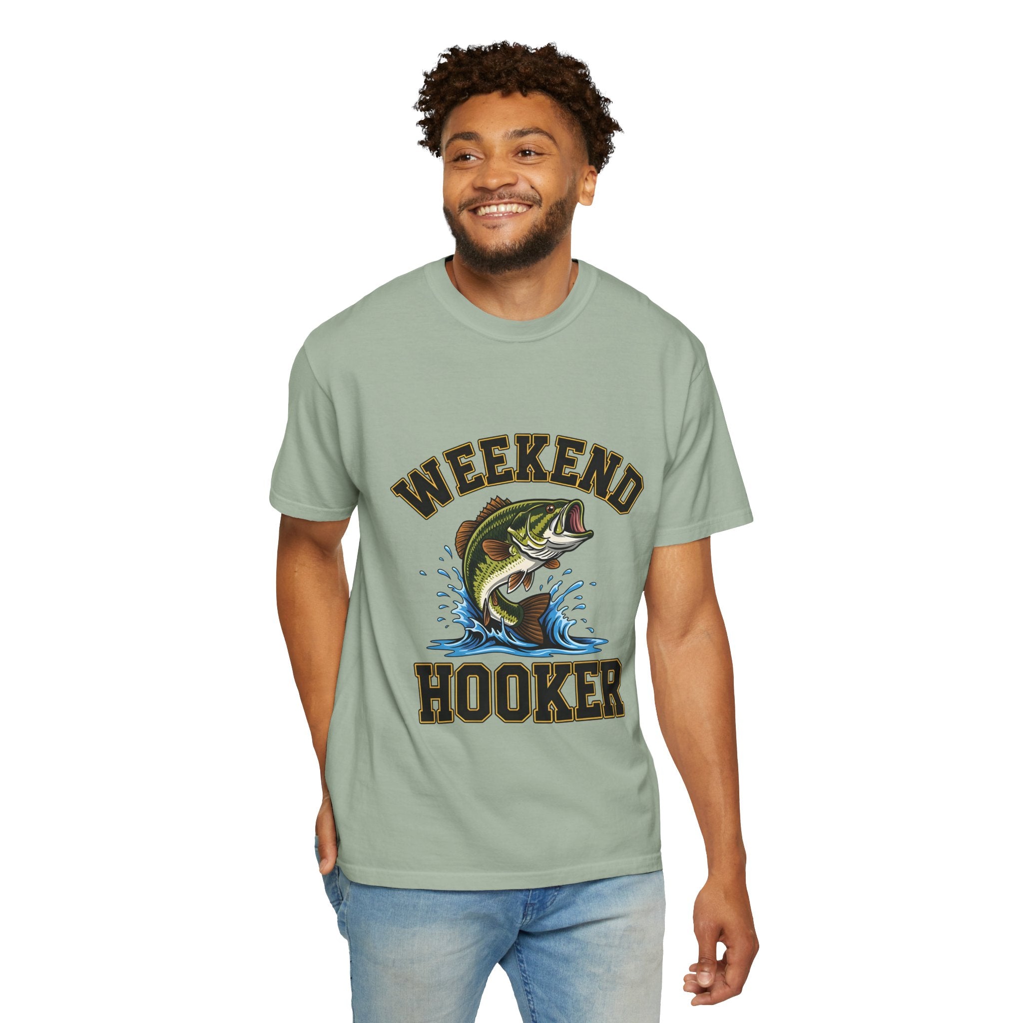 Weekend Hooker Fishing T-Shirt — Bass Graphic Tee for Anglers