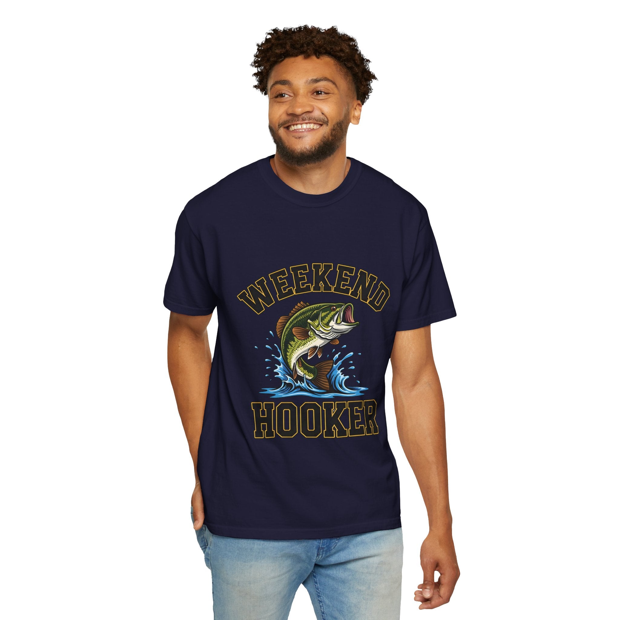 Weekend Hooker Fishing T-Shirt — Bass Graphic Tee for Anglers