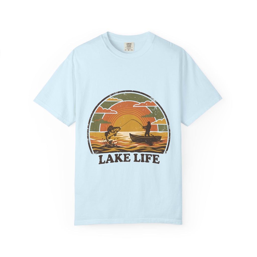 Lake Life T-Shirt — Retro Sunset Fishing Graphic Tee