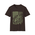 American Flag Bass Fishing T-Shirt