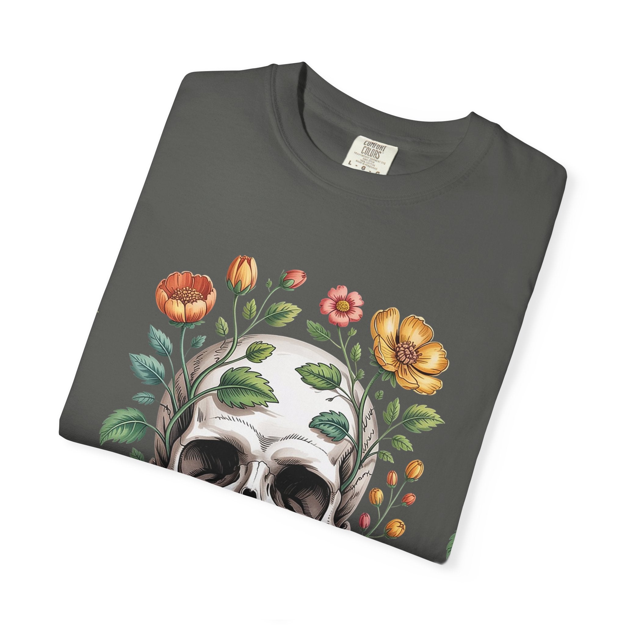 Floraler Totenkopf – Gotische Botanische Kunst