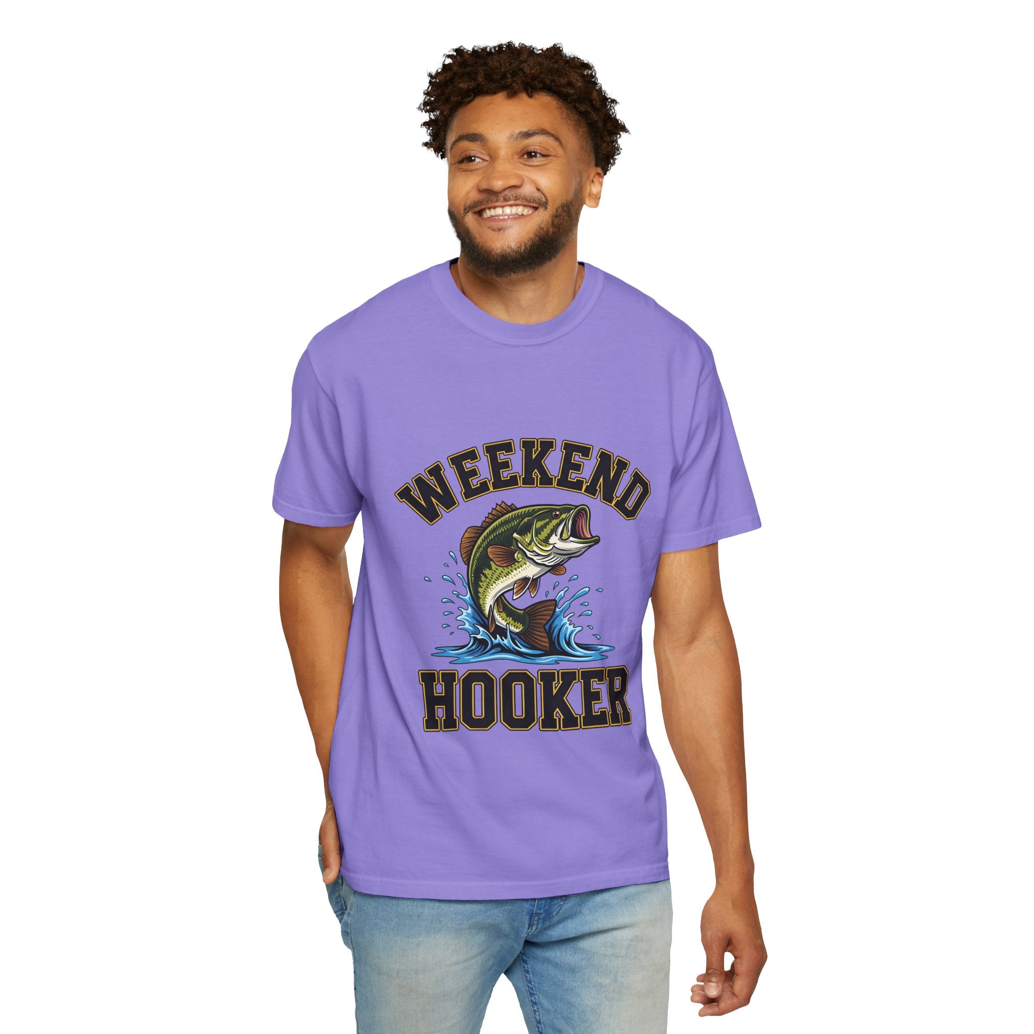 Weekend Hooker Fishing T-Shirt — Bass Graphic Tee for Anglers