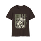 American Flag Bass Fishing T-Shirt – Patriotic Angler