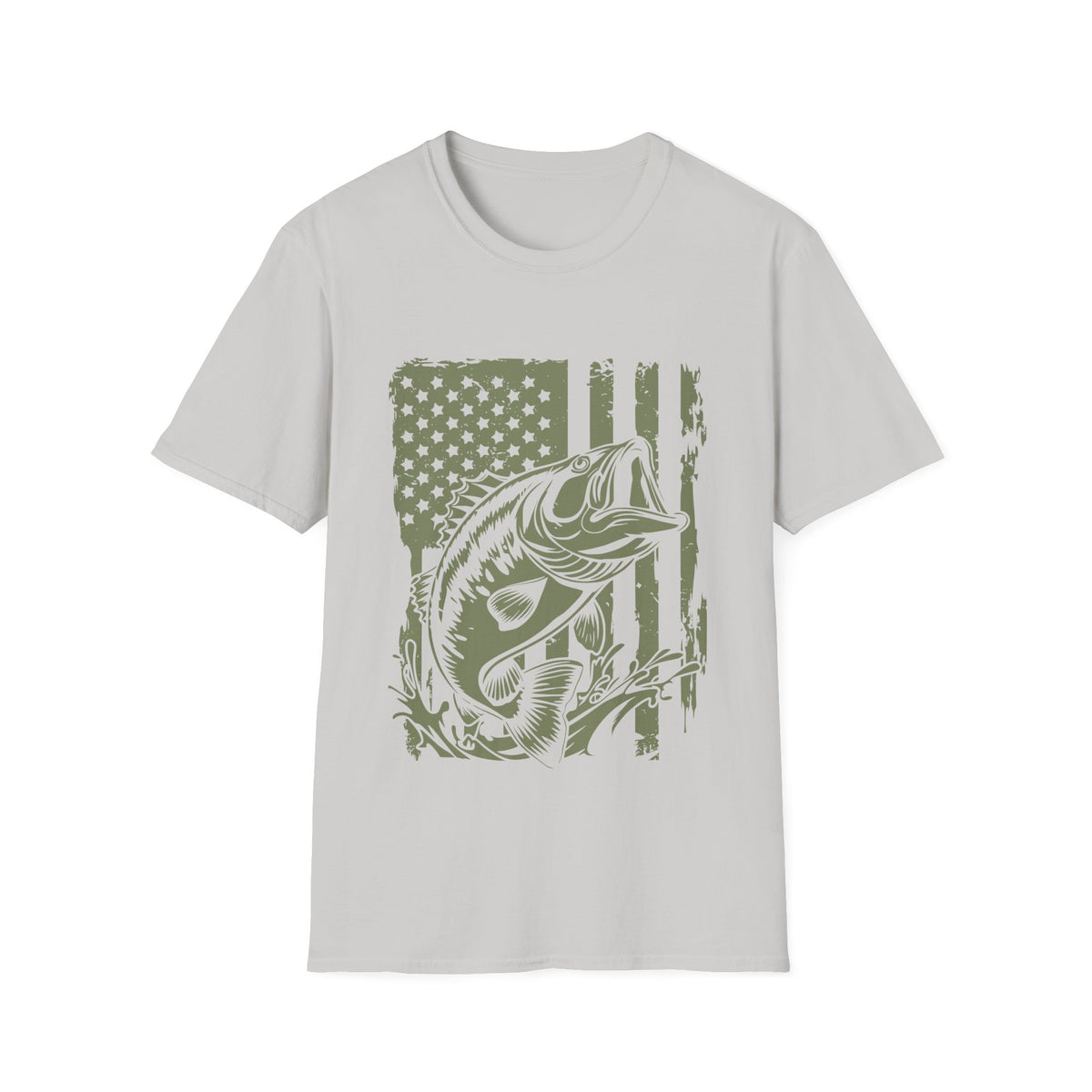 American Flag Bass Fishing T-Shirt