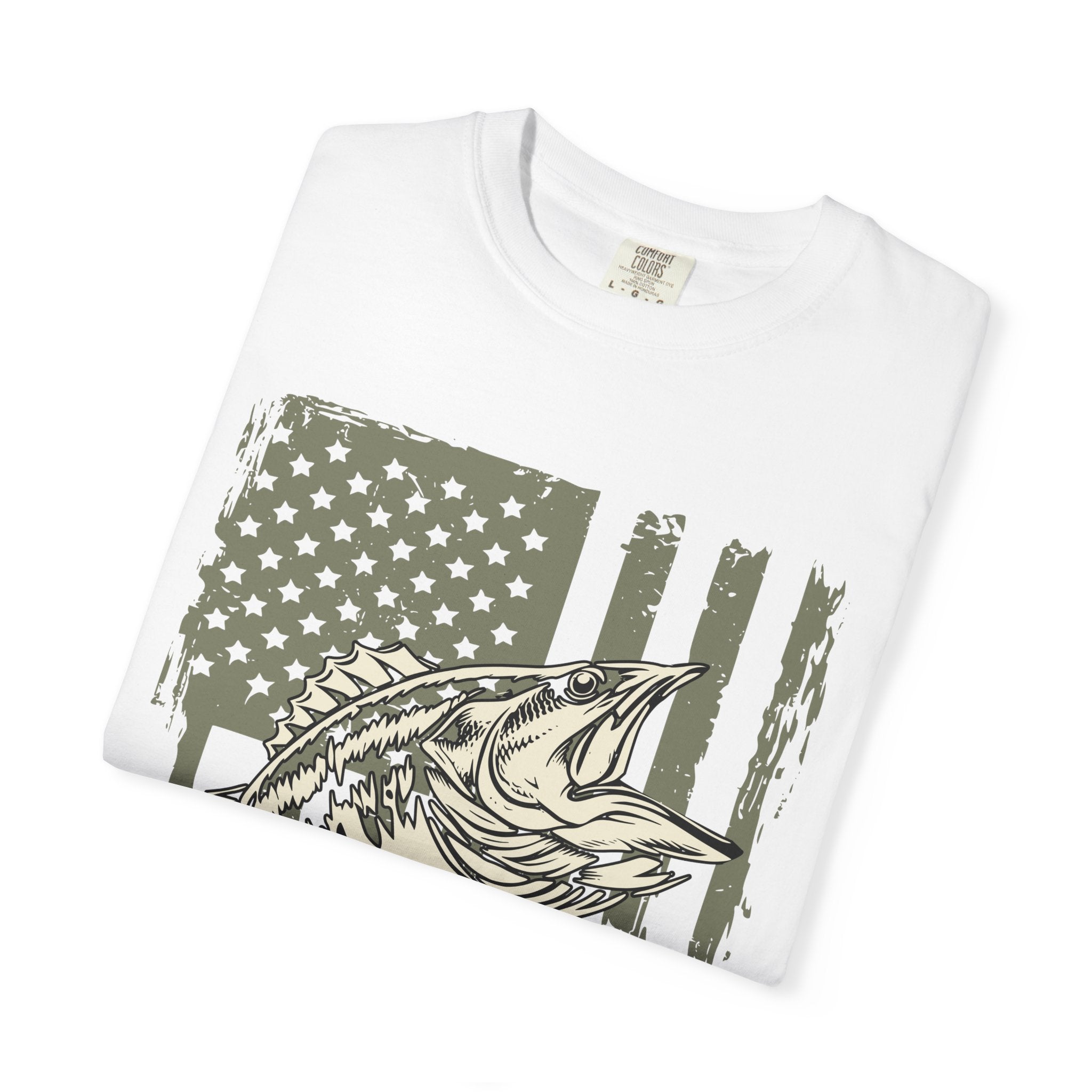 American Flag Largemouth Bass Fishing Shirt