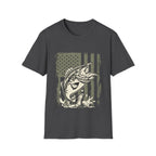 American Flag Bass Fishing T-Shirt – Patriotic Angler