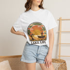 Lake Life T-Shirt — Retro Sunset Fishing Graphic Tee