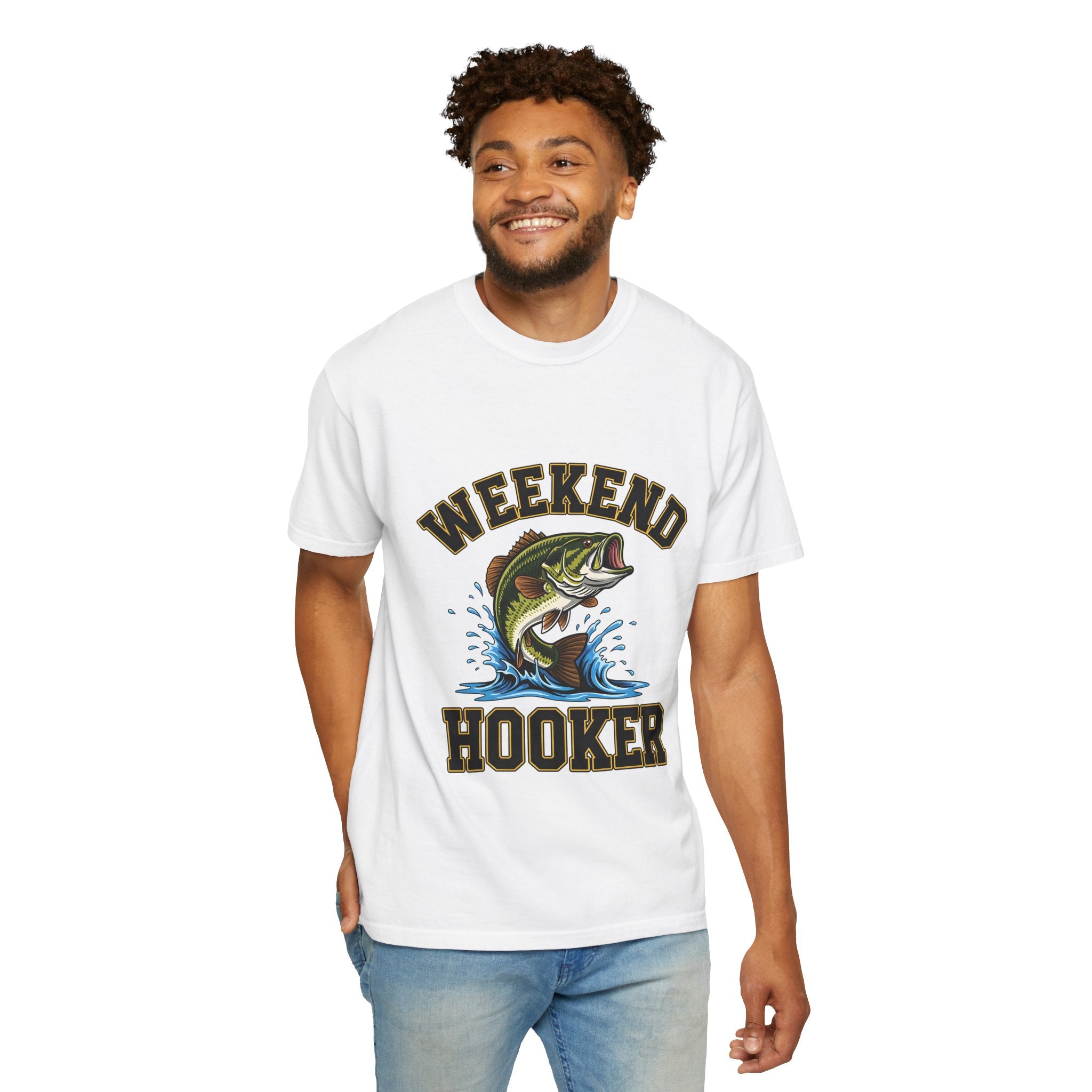 Weekend Hooker Fishing T-Shirt — Bass Graphic Tee for Anglers