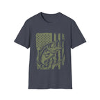 American Flag Bass Fishing T-Shirt