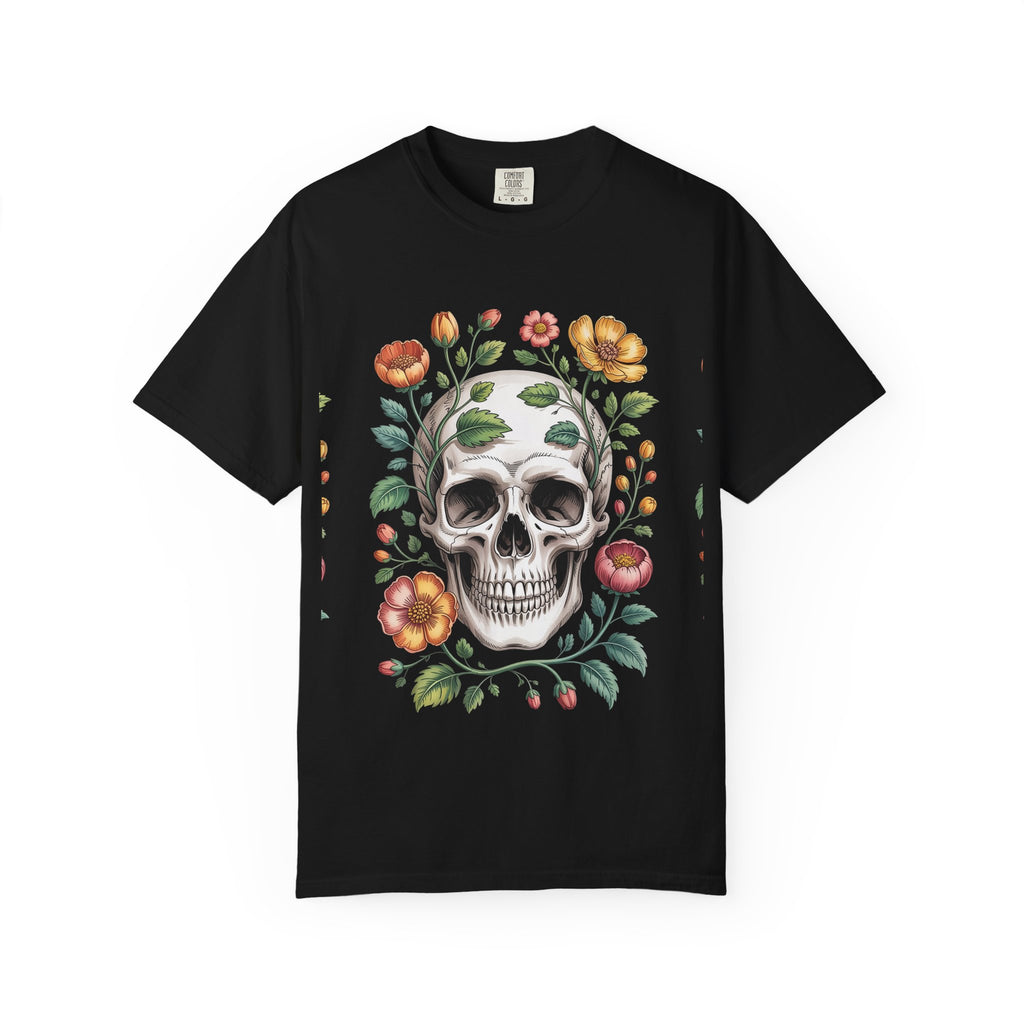Floraler Totenkopf – Gotische Botanische Kunst