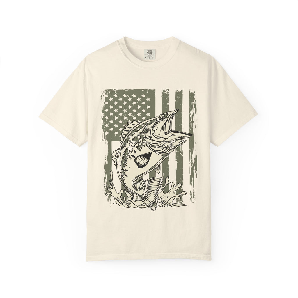 American Flag Largemouth Bass Fishing Shirt