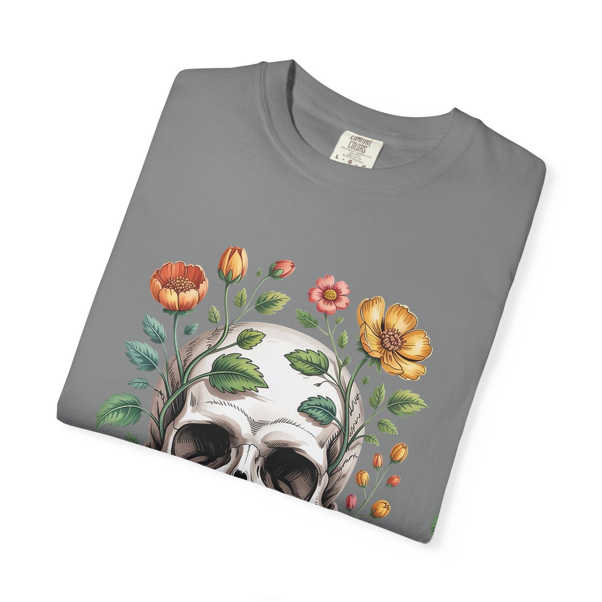 Floraler Totenkopf – Gotische Botanische Kunst