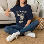 Bass Hunter Elite Vintage Fishing Angler T-Shirt