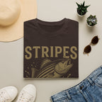 Striped Bass Fishing T-Shirt — "Stripes Look Good" Vintage Fish Tee